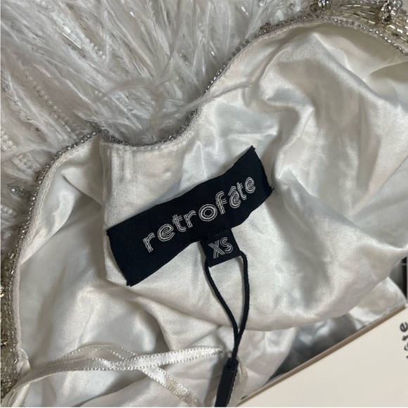 Retrofete feather and sequin Rubina dress in XS - Picture 7 of 12